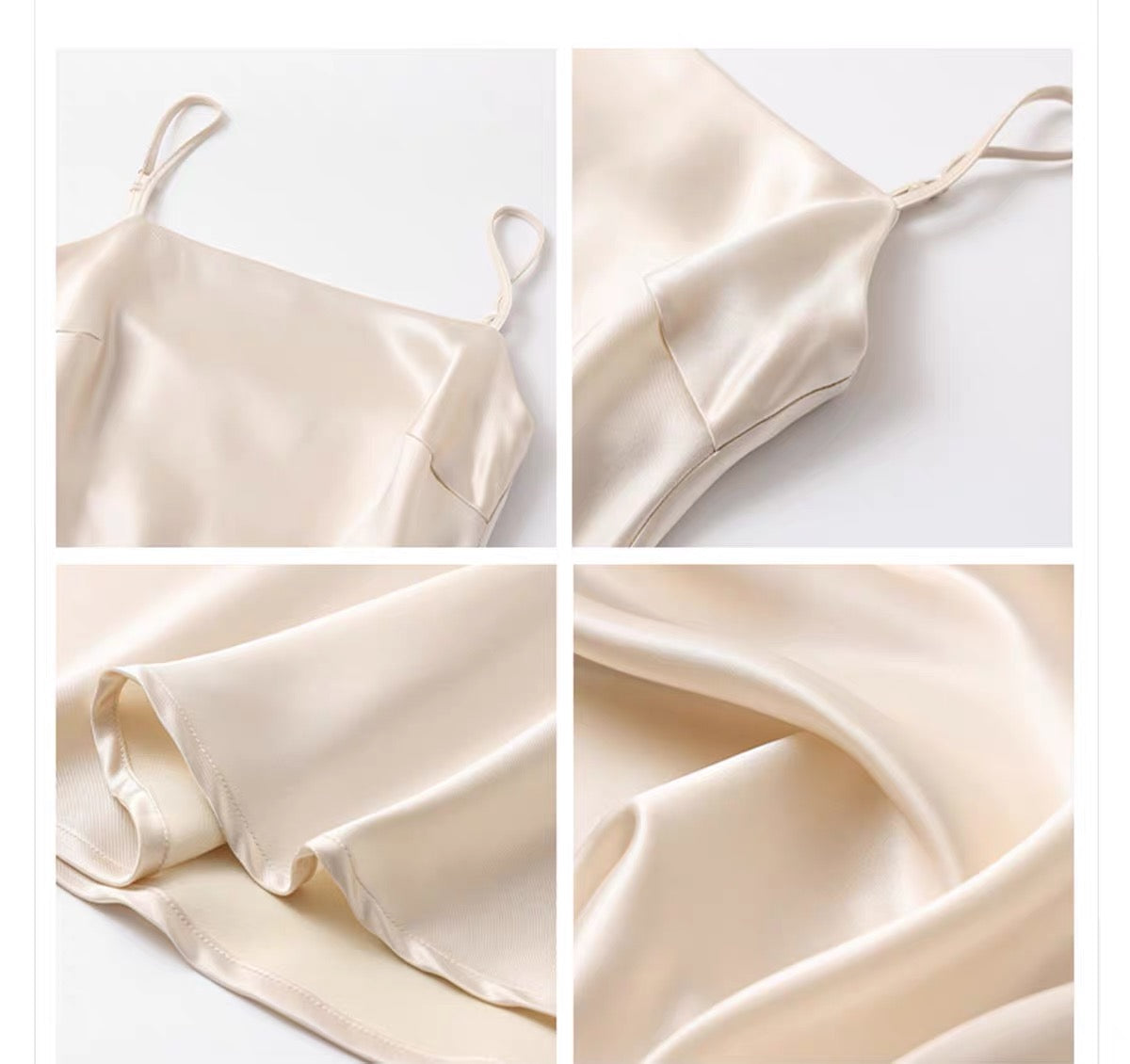 Camellia Satin Maxi Dress Cream