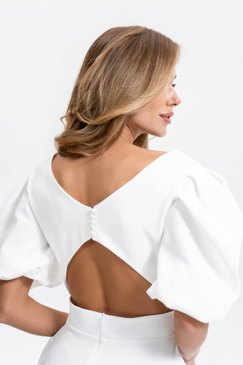 Élodie Puff Sleeve Mini Dress