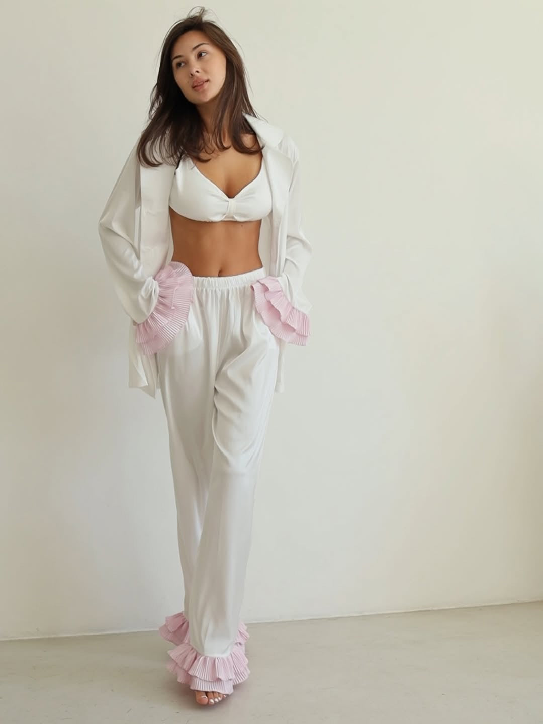 Aurora Lounge Set Ivory Blush