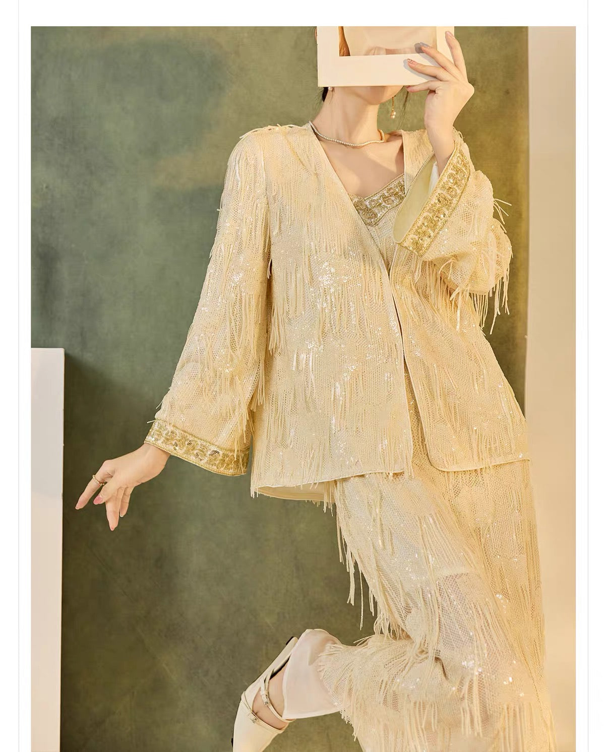 Embellished Fringe Jacket