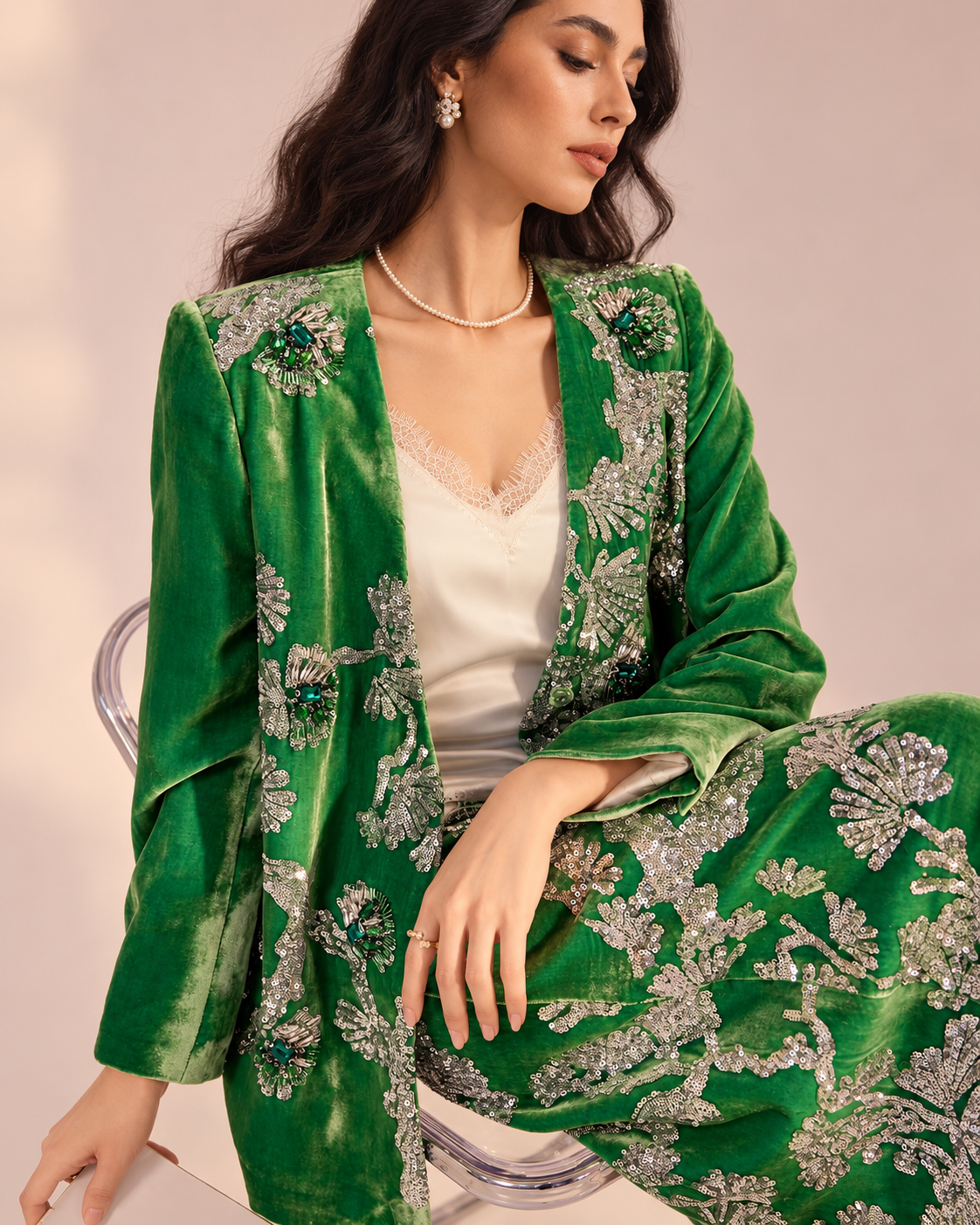 Embellished Velvet Jacket