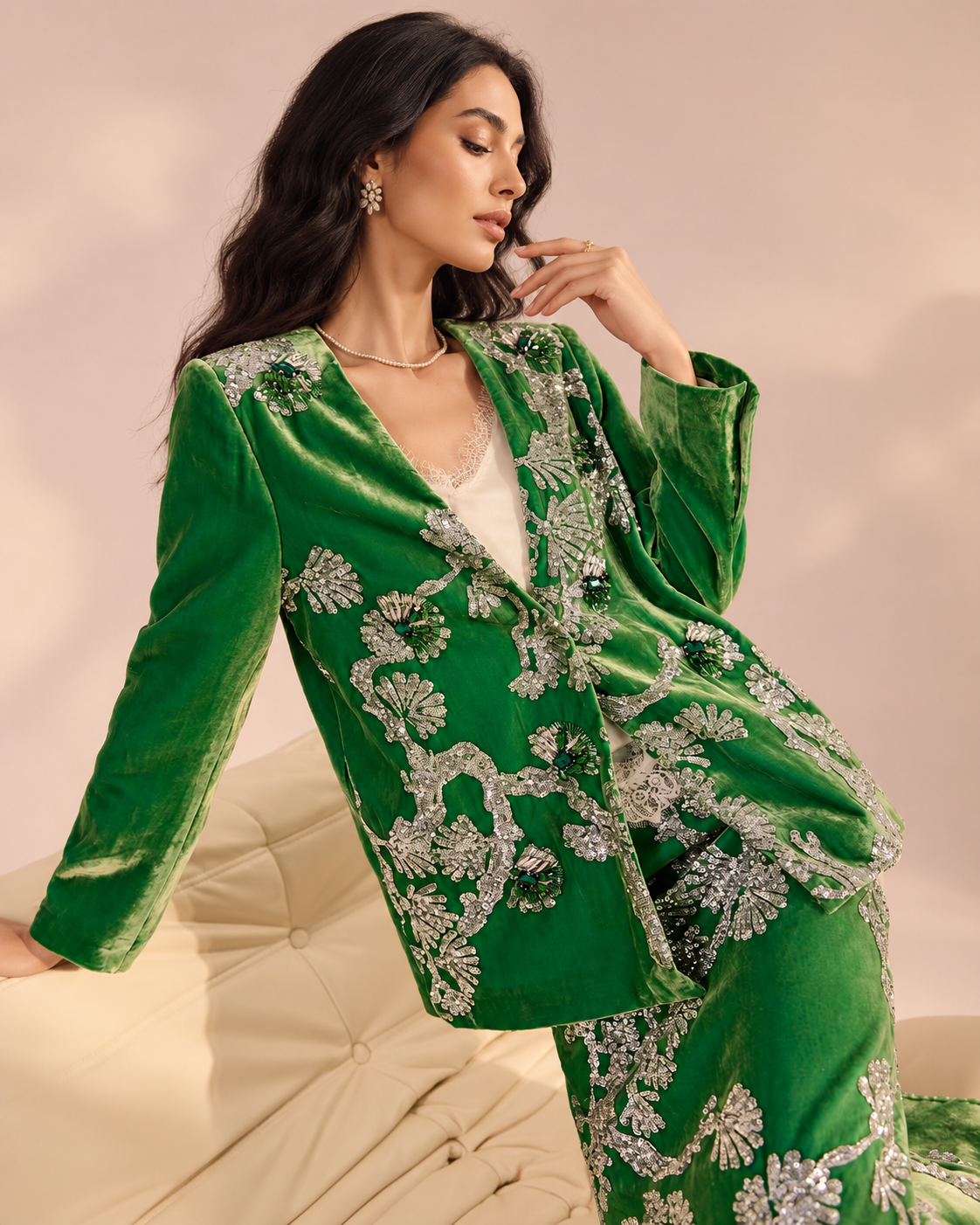 Embellished Velvet Jacket