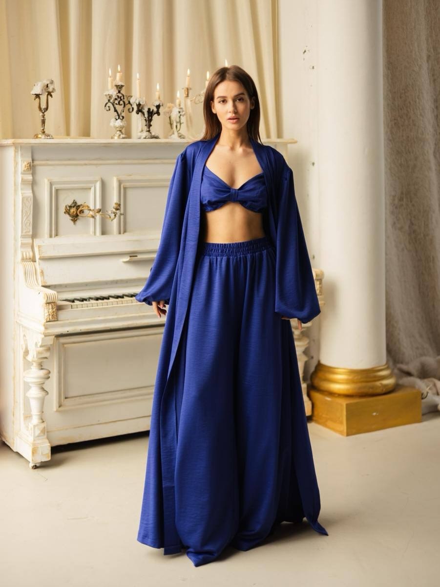 Linen Resort Set Blue