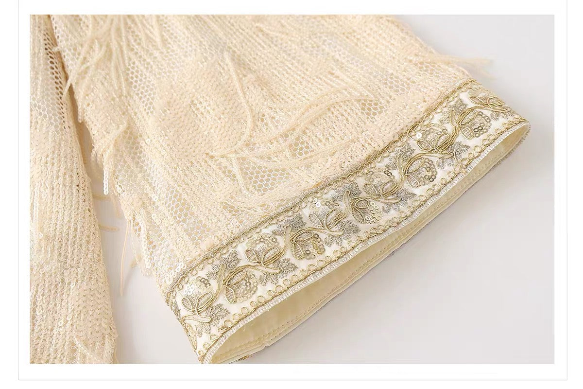 Embellished Fringe Jacket