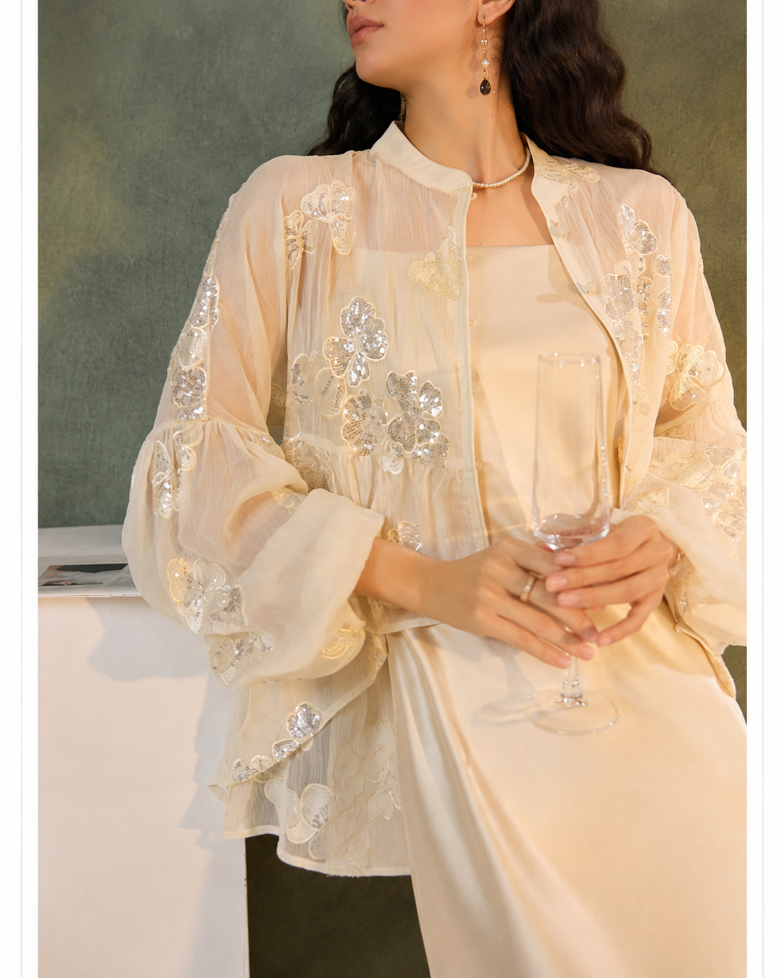 Jasmine Sequin Kimono