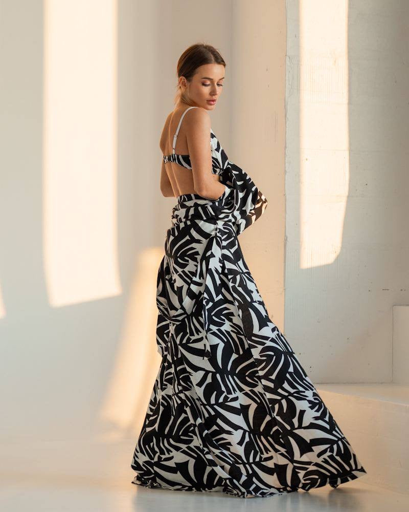 Cassandra Linen Resort Set Dark