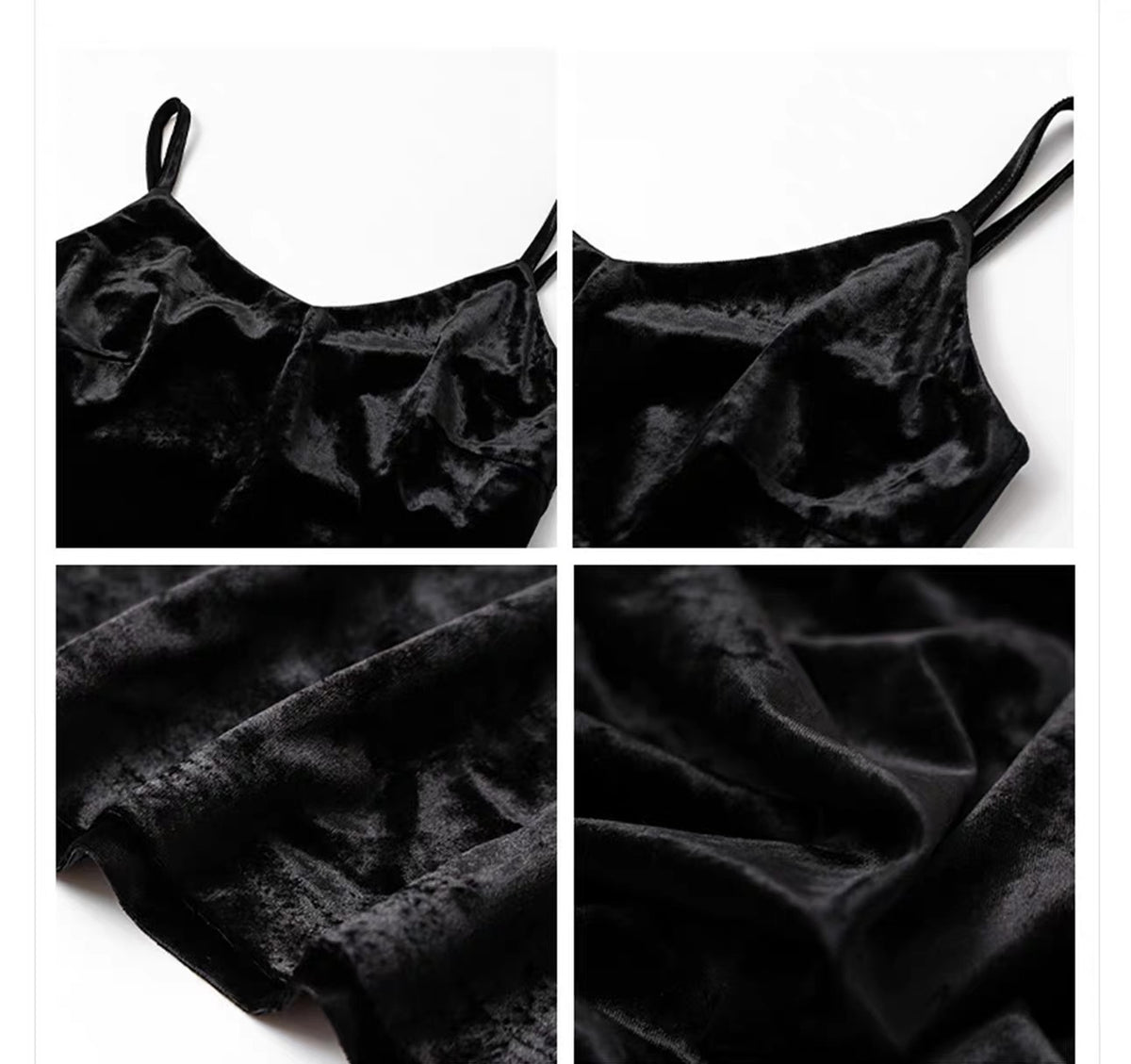Velvet Maxi Dress — Black