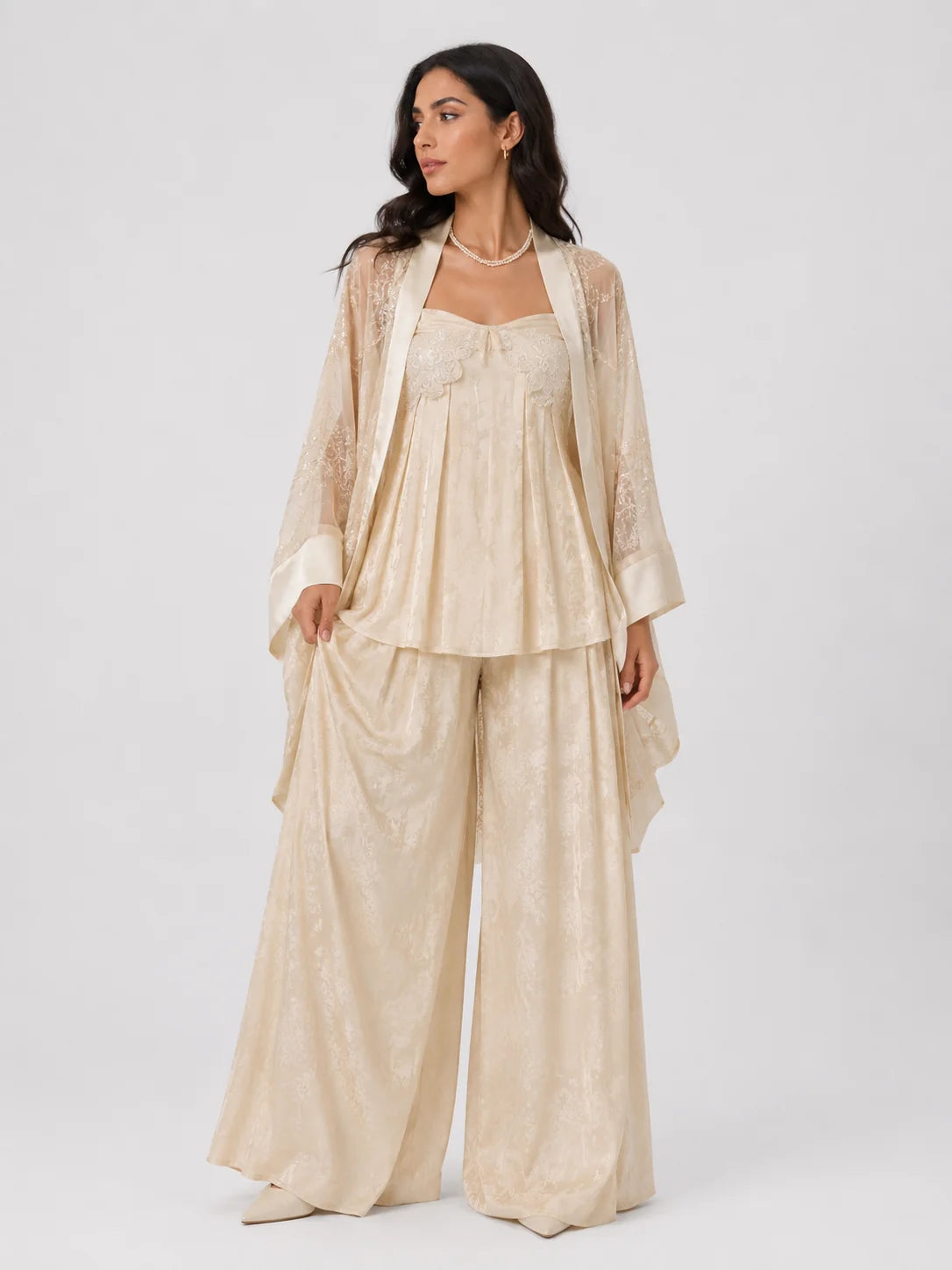 Amani Embroidered Peplum Top