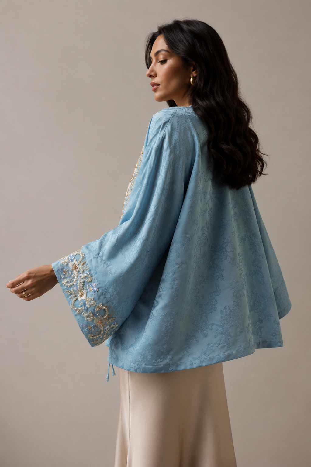 Wisteria Kimono Sky