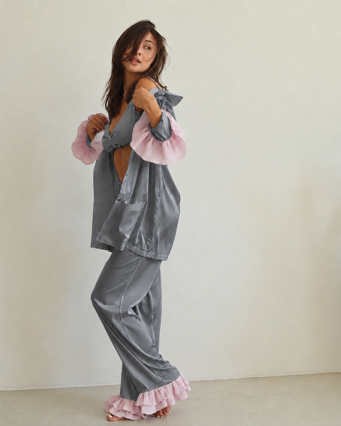 Aurora Lounge Set Grey Blush