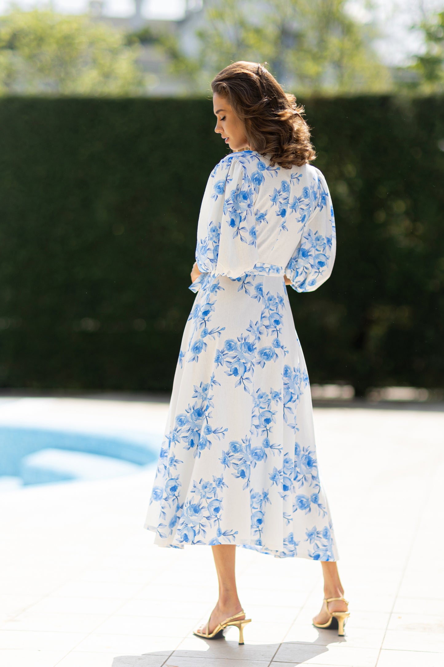 Aurora Linen Midi Dress