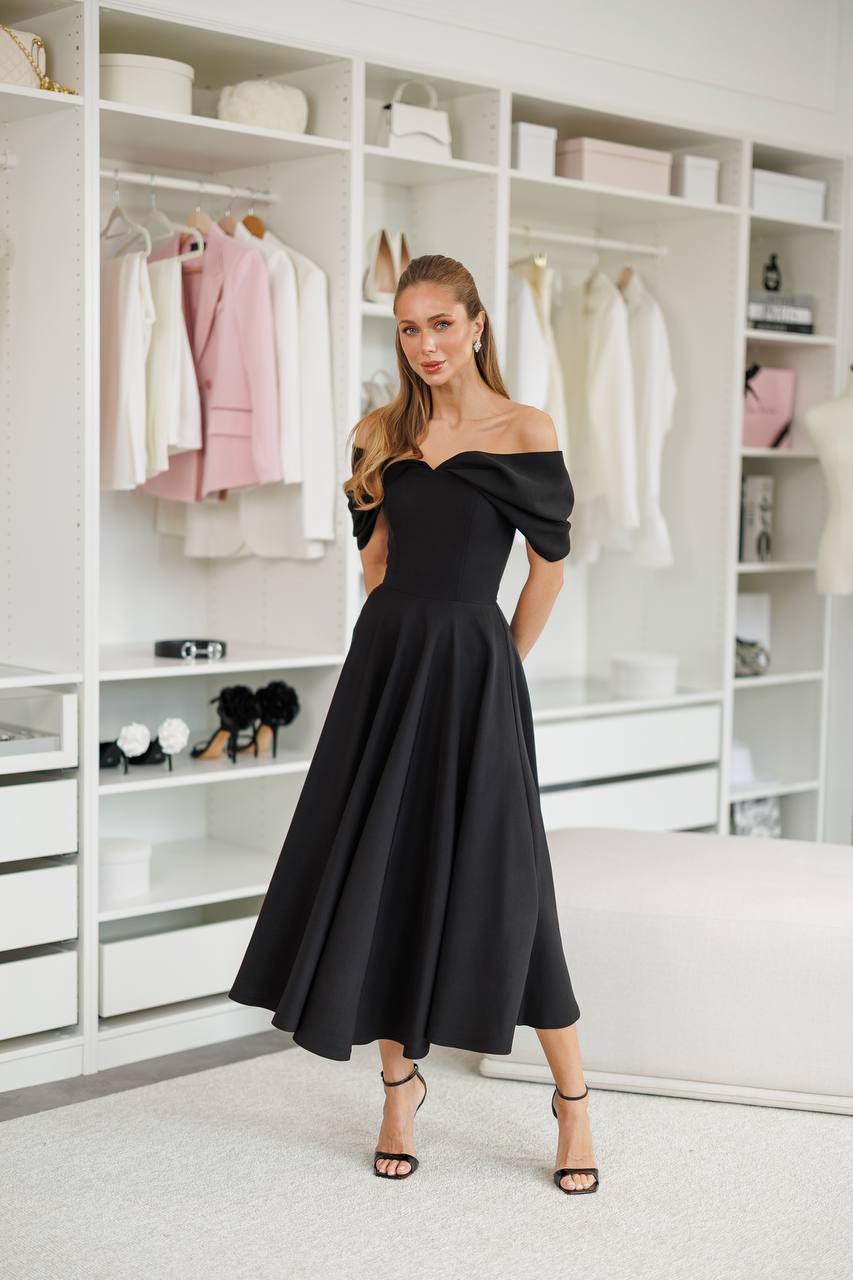 Jane Off-Shoulder Midi Dress