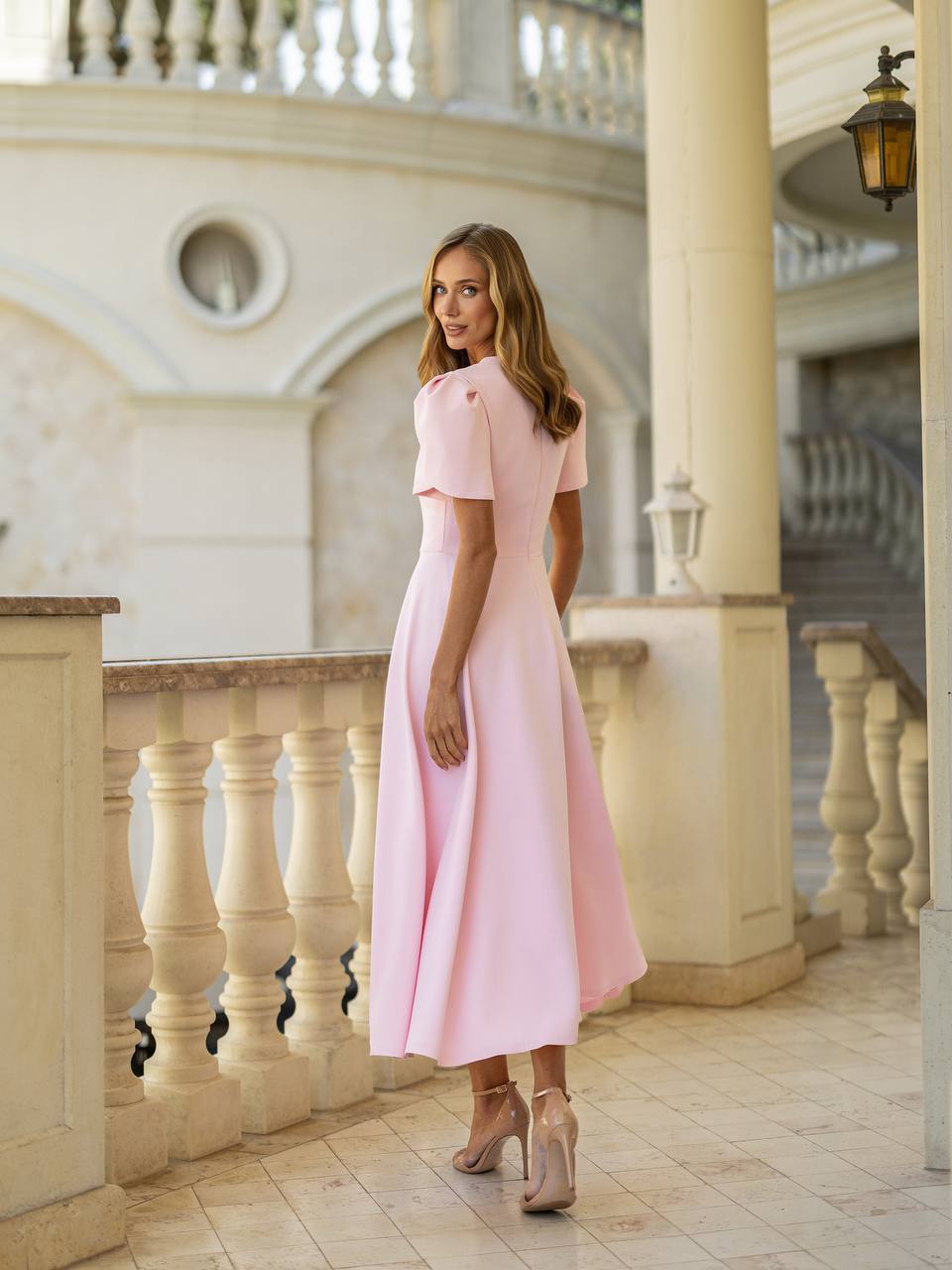 Cristina Tulip Sleeve Midi Dress