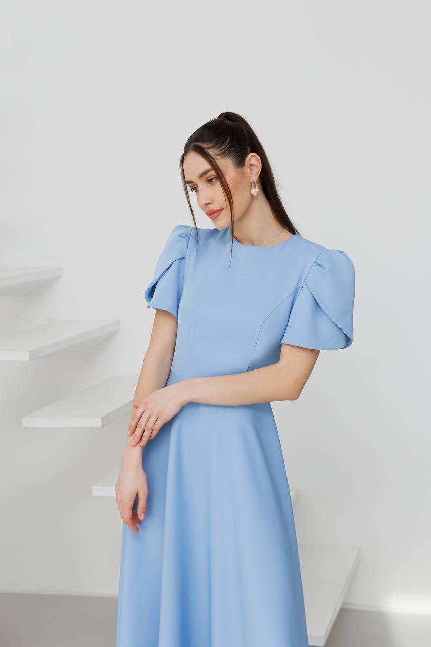 Cristina Tulip Sleeve Midi Dress
