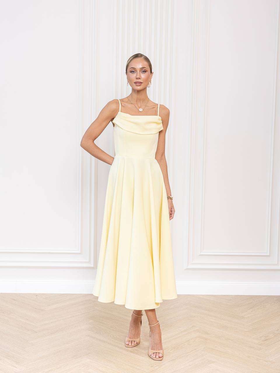 Milano Draped Midi Dress