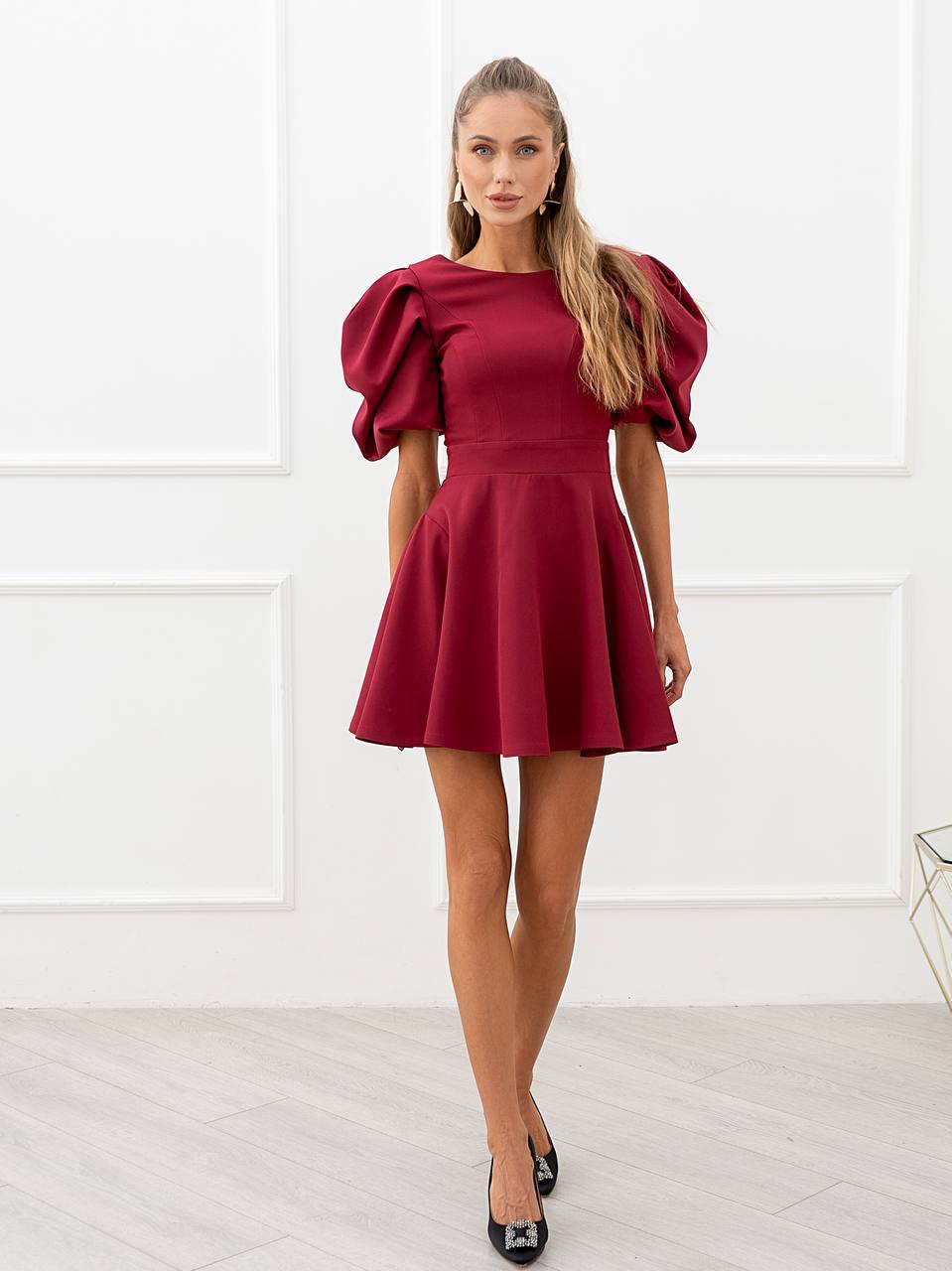 Élodie Puff Sleeve Mini Dress