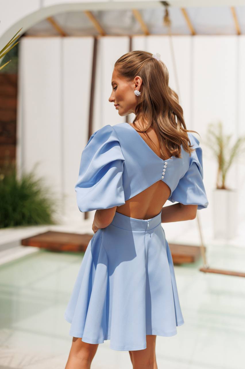 Élodie Puff Sleeve Mini Dress