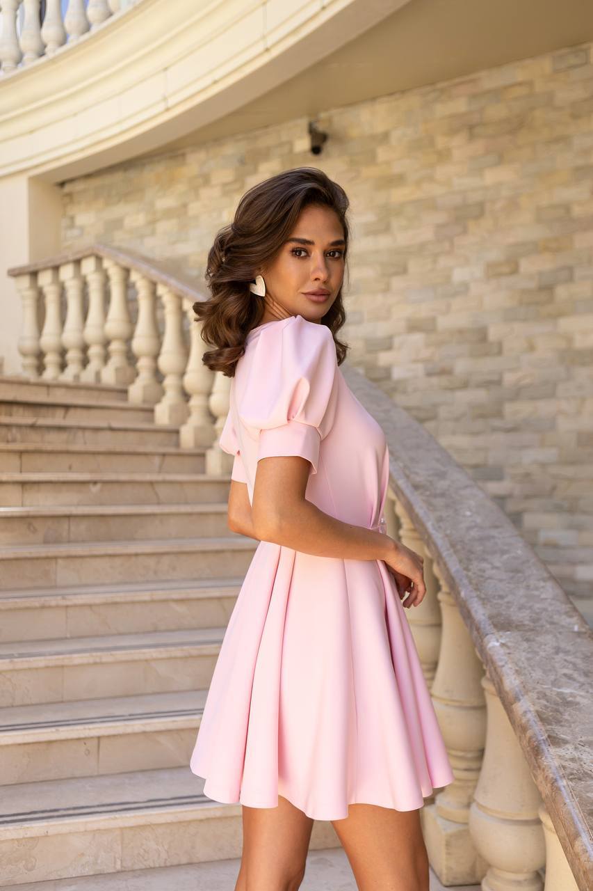 Classic Puff Sleeve Mini Dress