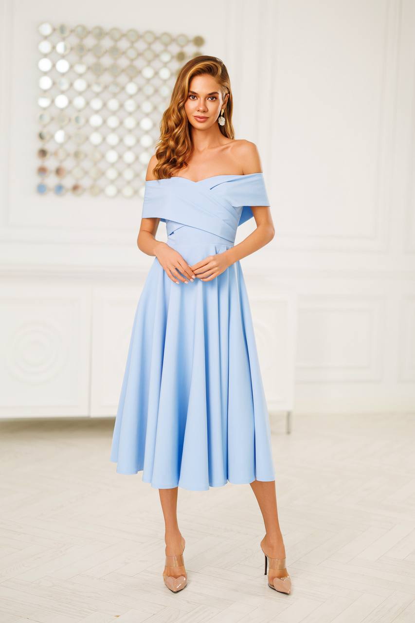 Elara Off-Shoulder Midi Dress
