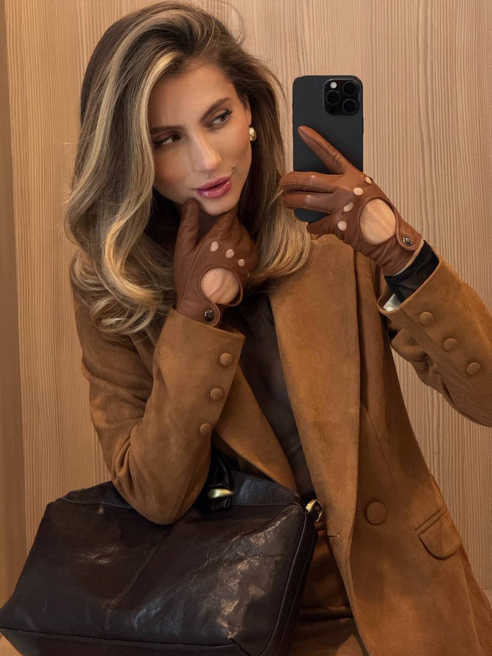 Aurelia Suede Blazer & Mini Skirt Set