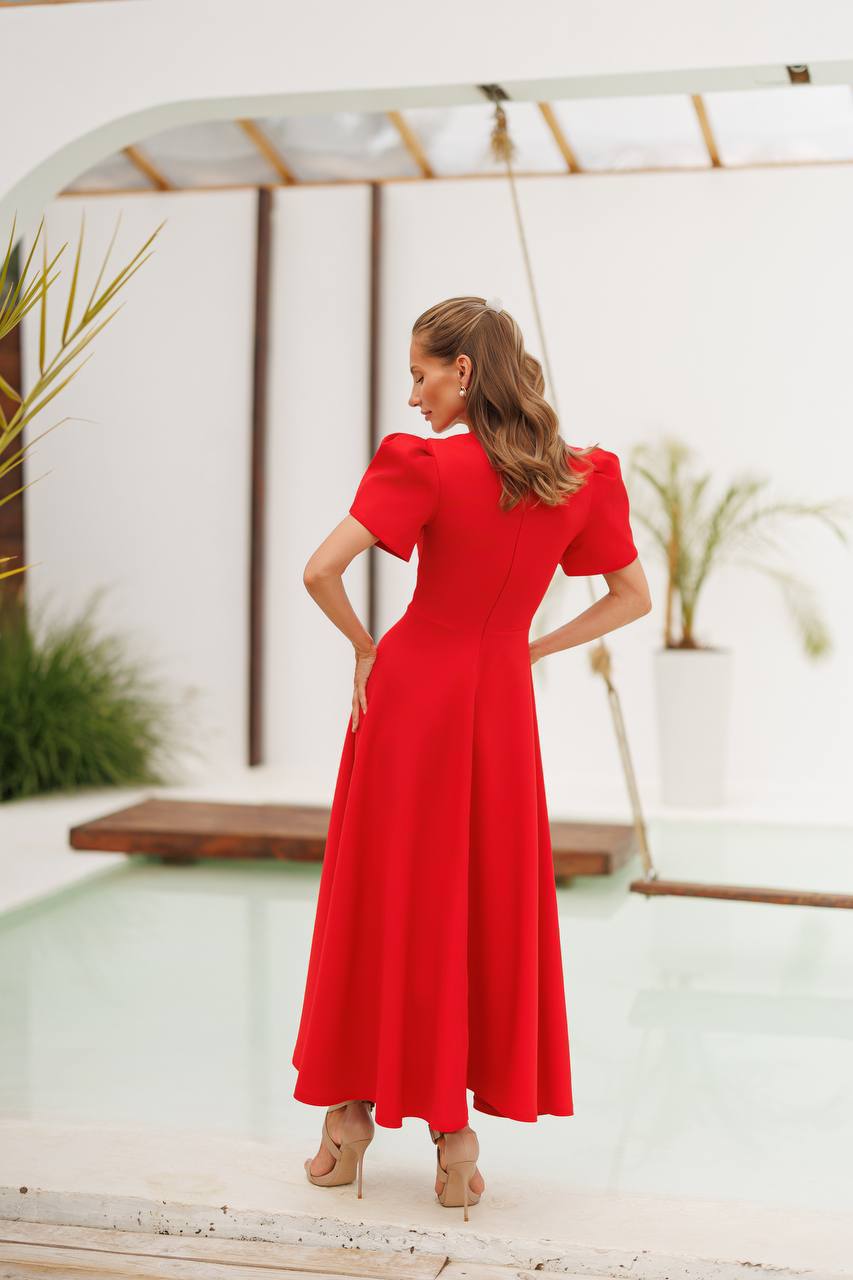 Cristina Tulip Sleeve Midi Dress