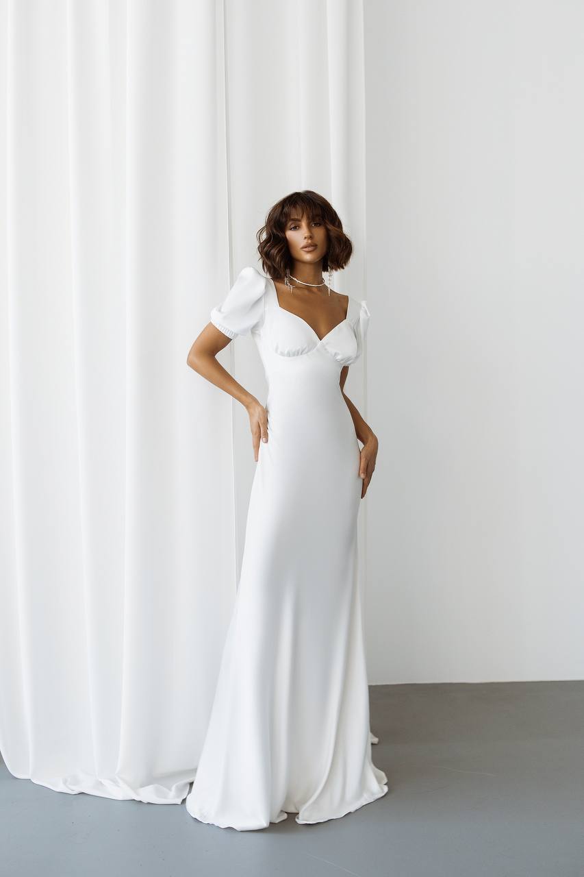 Natali Royal Satin Maxi Dress