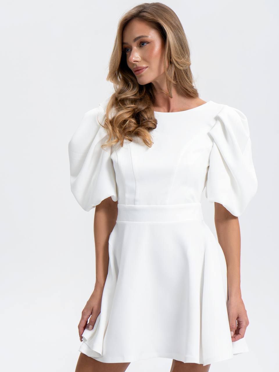 Élodie Puff Sleeve Mini Dress