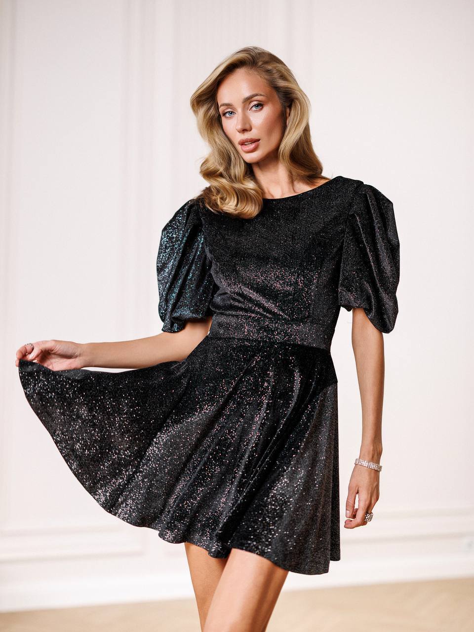 Élodie Puff Sleeve Mini Dress