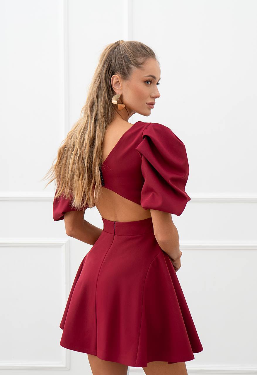 Élodie Puff Sleeve Mini Dress