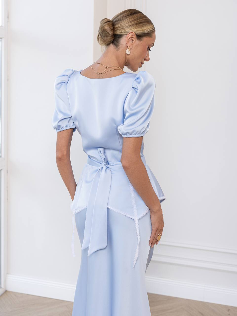 Rosalie Basque Midi Dress