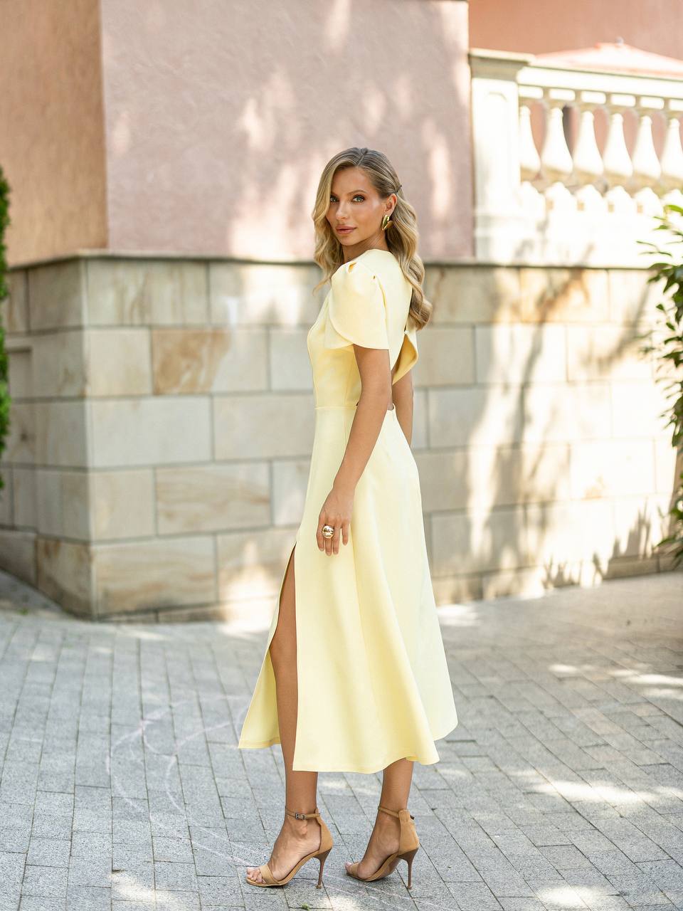 Elara Open Back Midi Dress