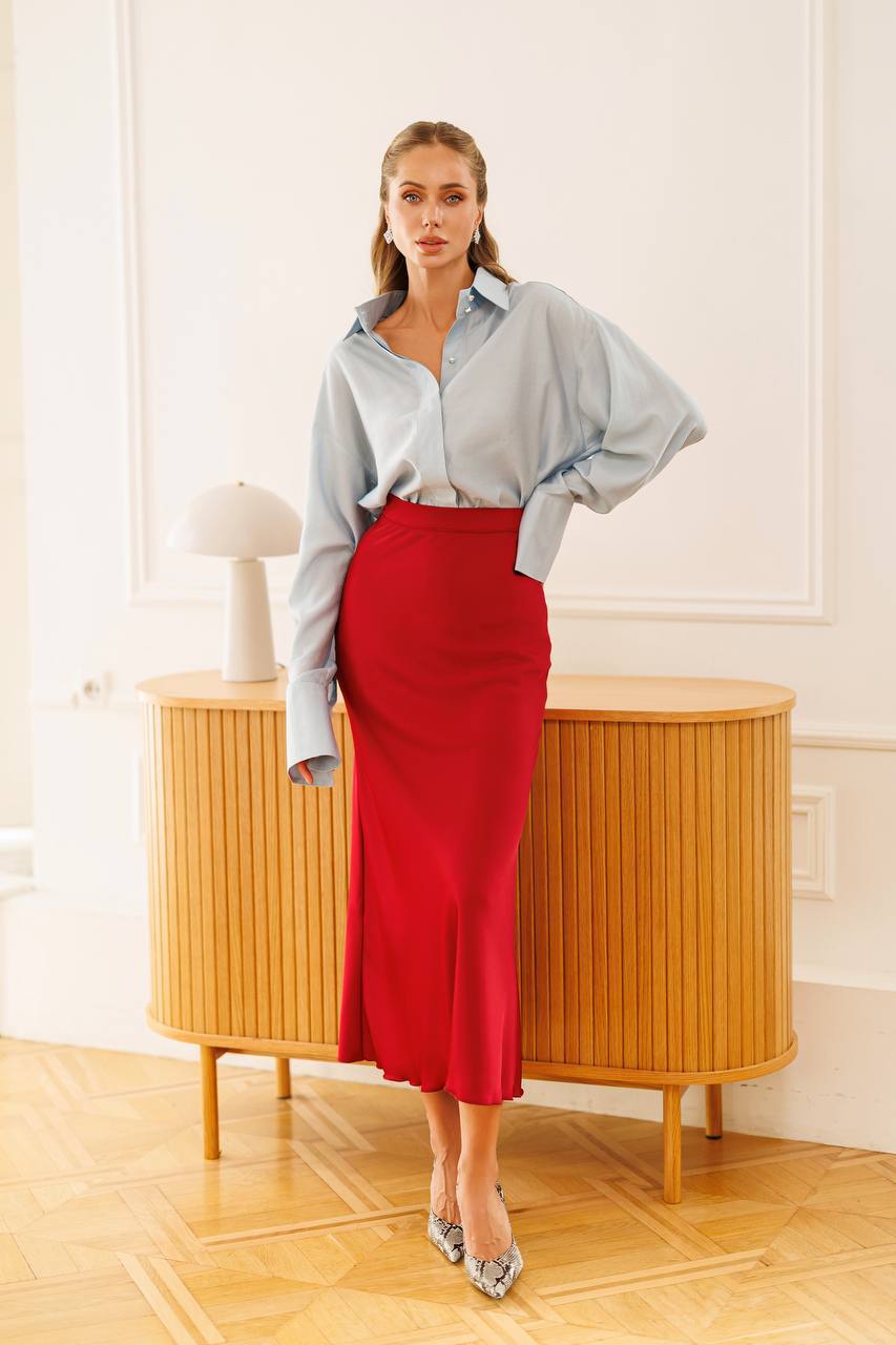 Amélie Satin Maxi Skirt