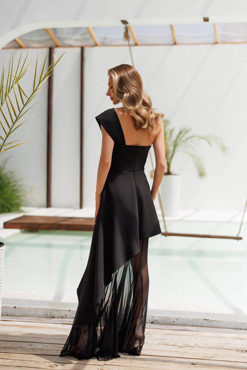 Sheer Mesh Maxi Skirt with Shorts