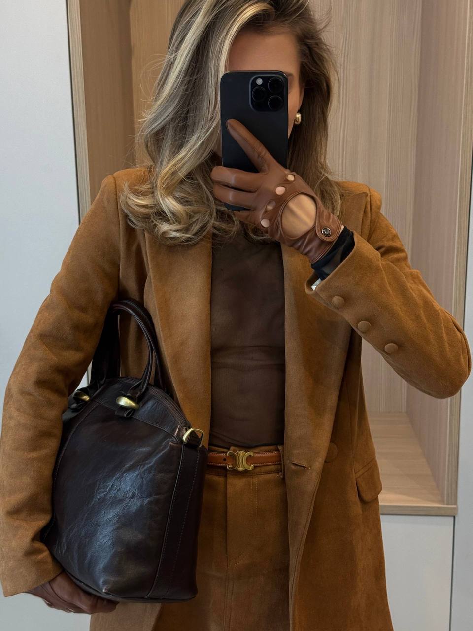 Aurelia Suede Blazer & Mini Skirt Set