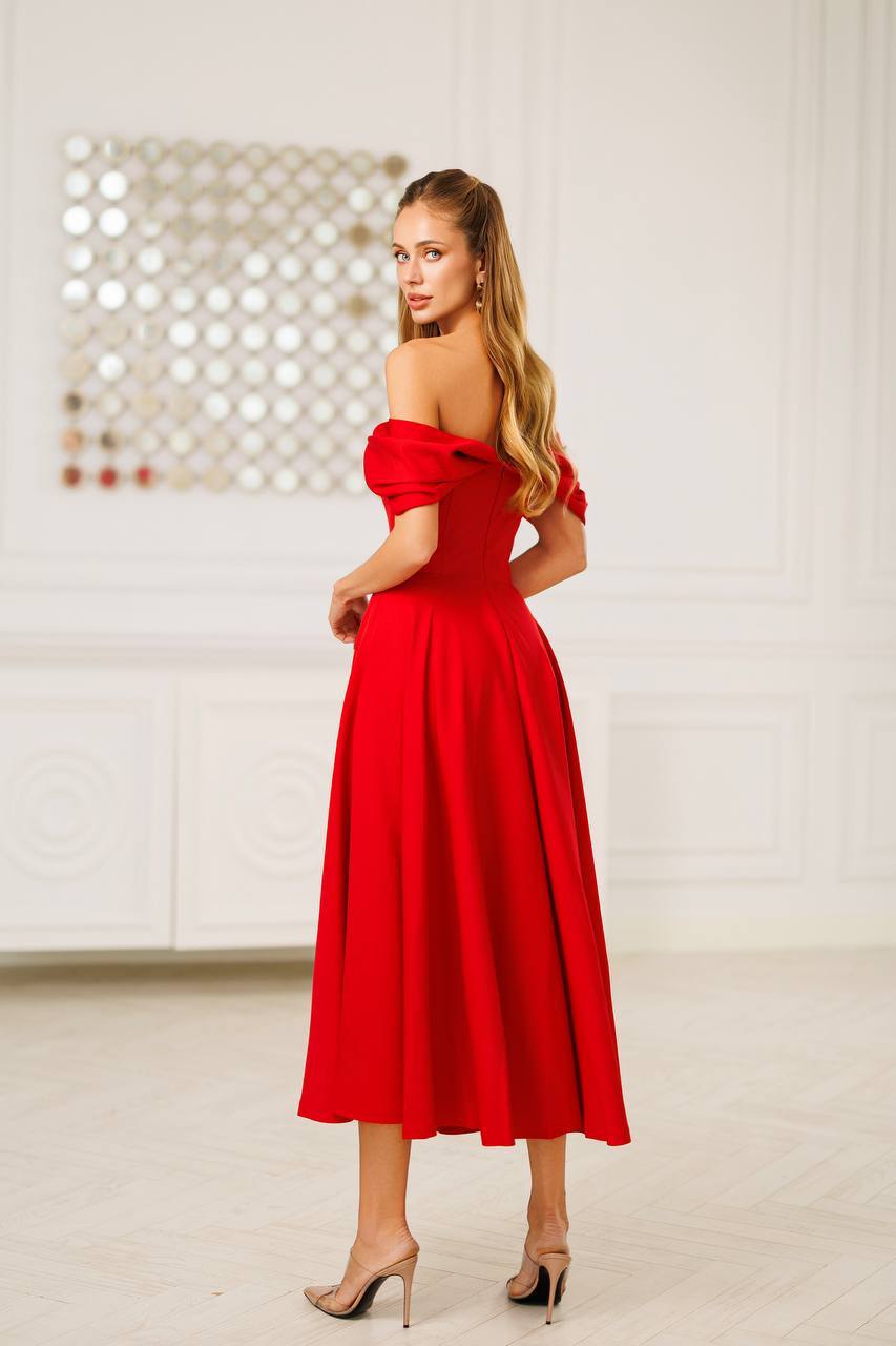 Jane Off-Shoulder Midi Dress