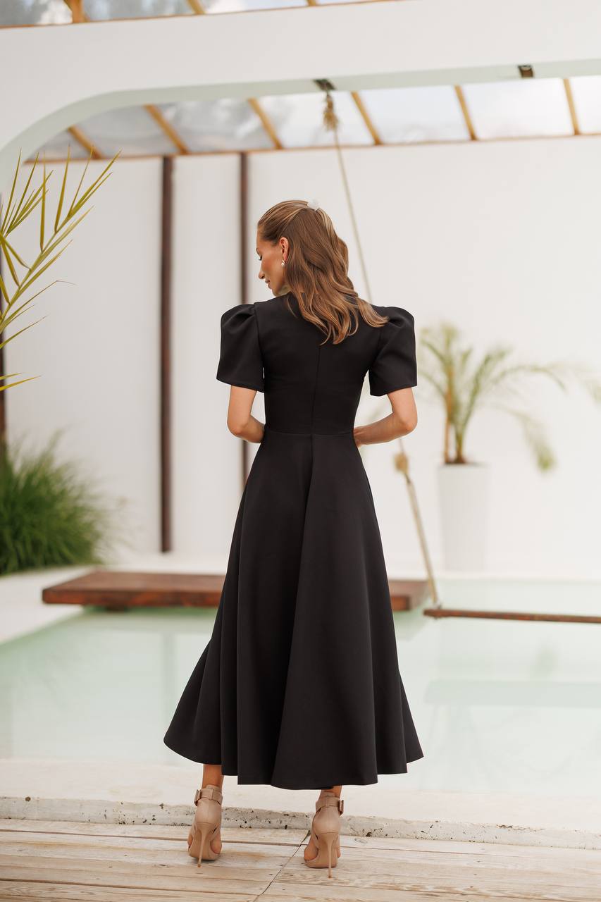 Cristina Tulip Sleeve Midi Dress