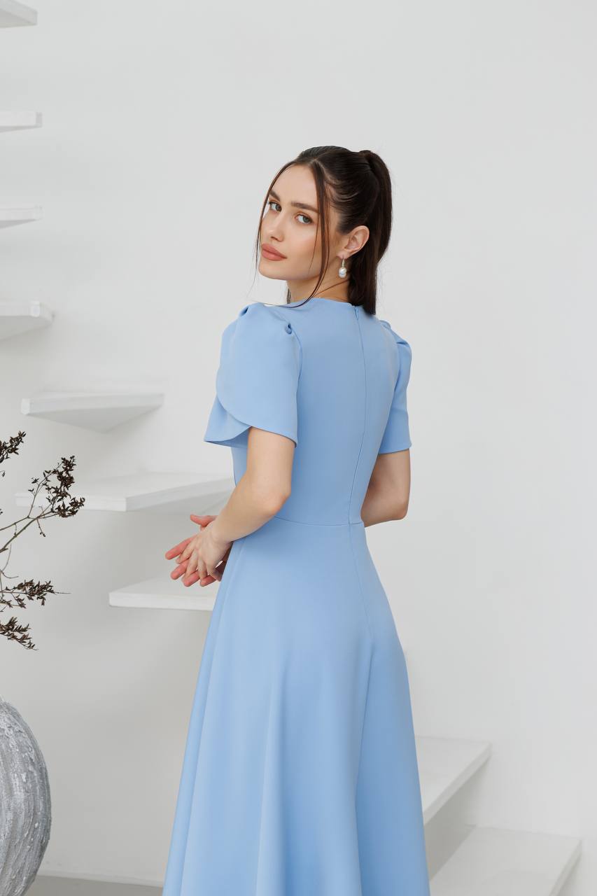 Cristina Tulip Sleeve Midi Dress