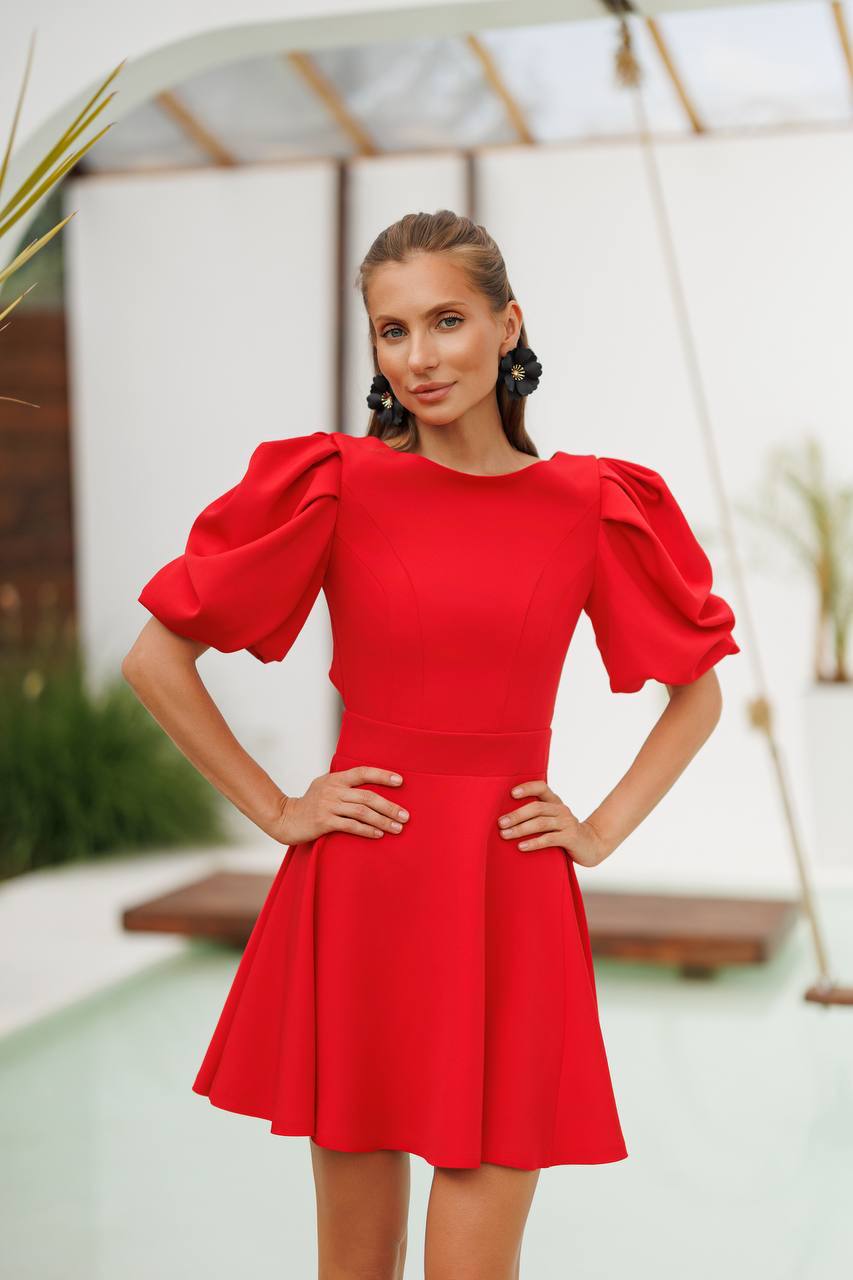 Élodie Puff Sleeve Mini Dress