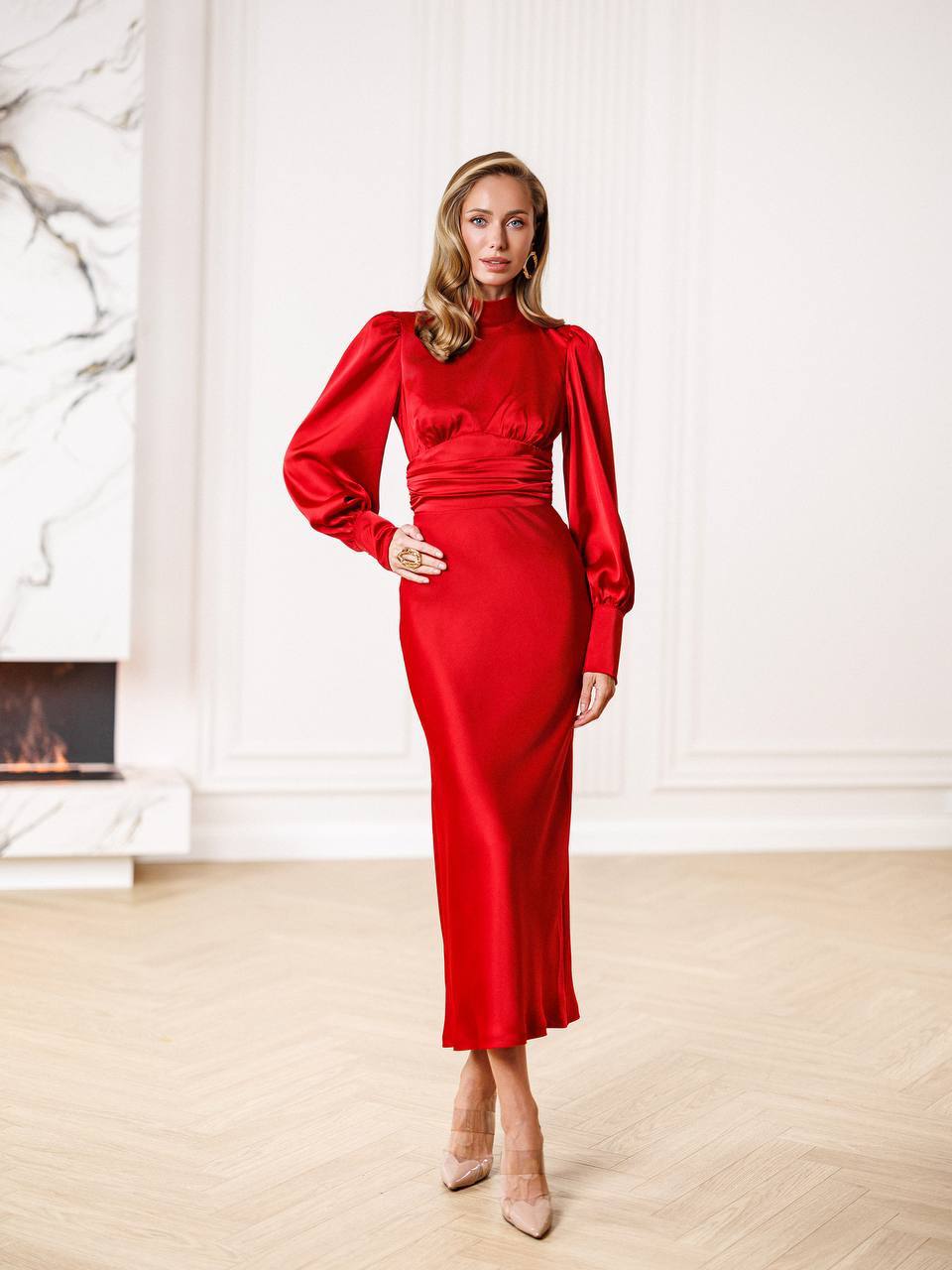 Celestine Satin Maxi Dress