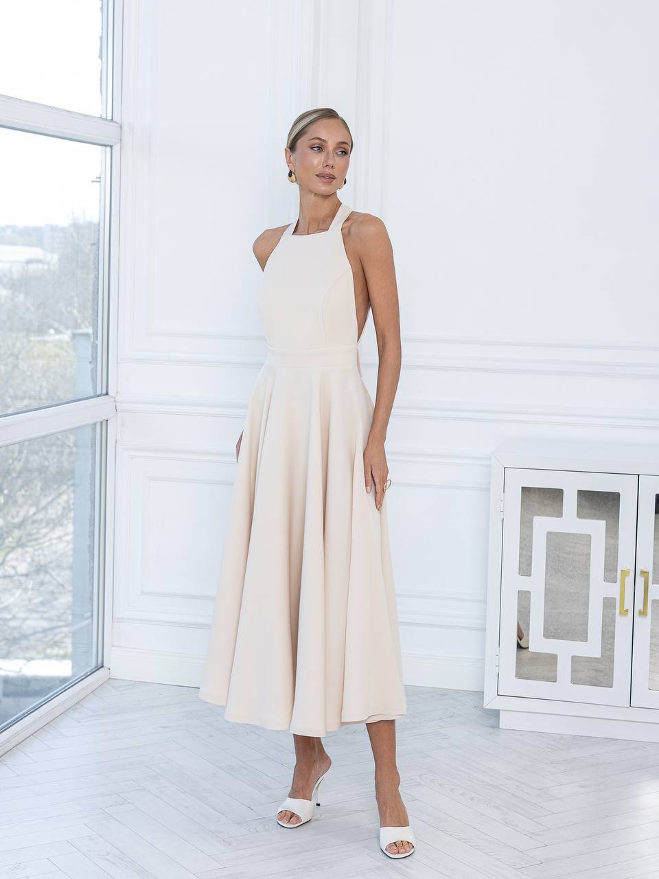 Celeste Halter Midi Dress