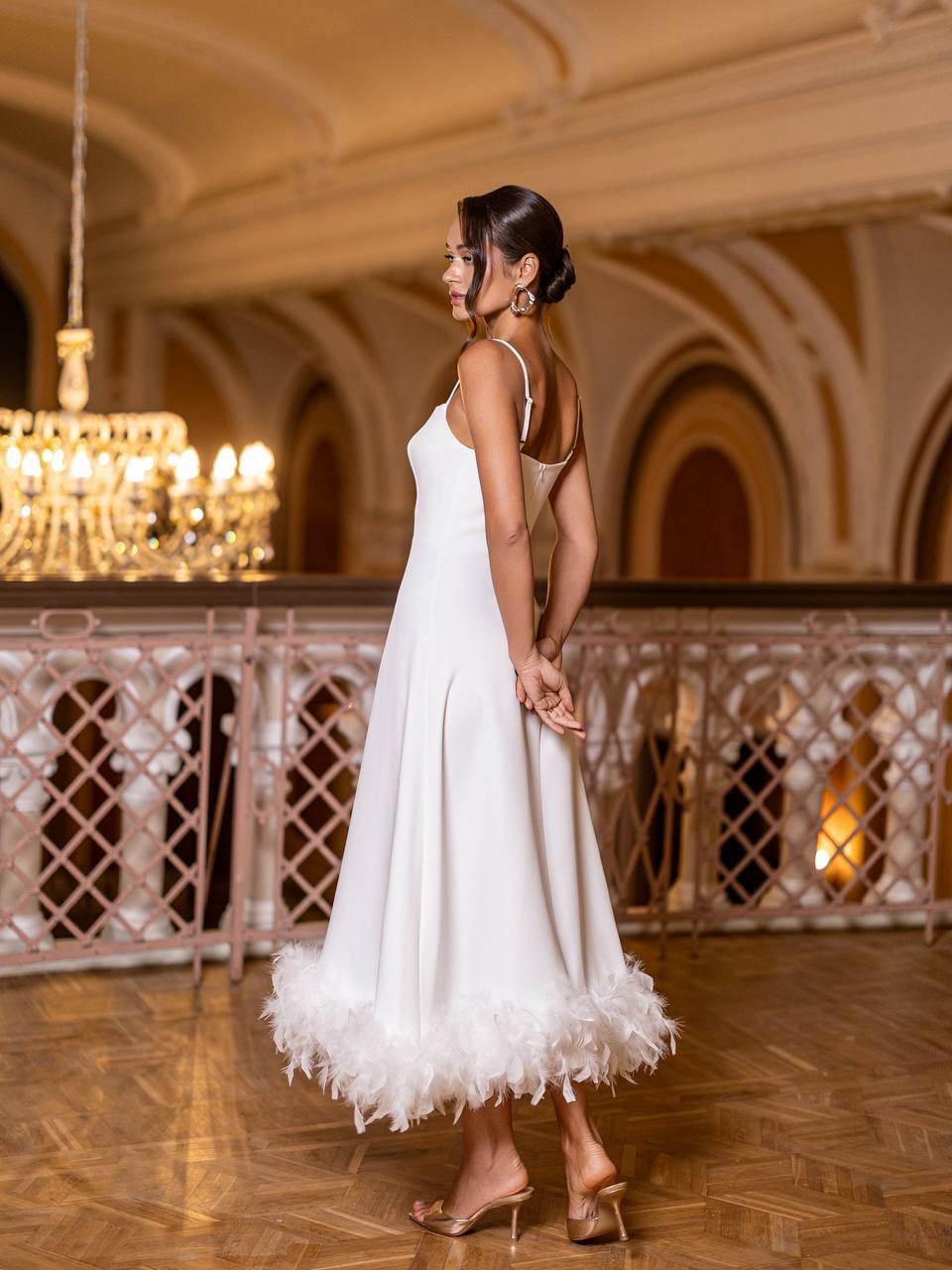 Seraphina Feather Midi Dress