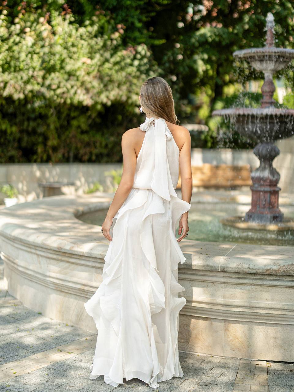 Elysia Ruffle Organza Maxi Dress