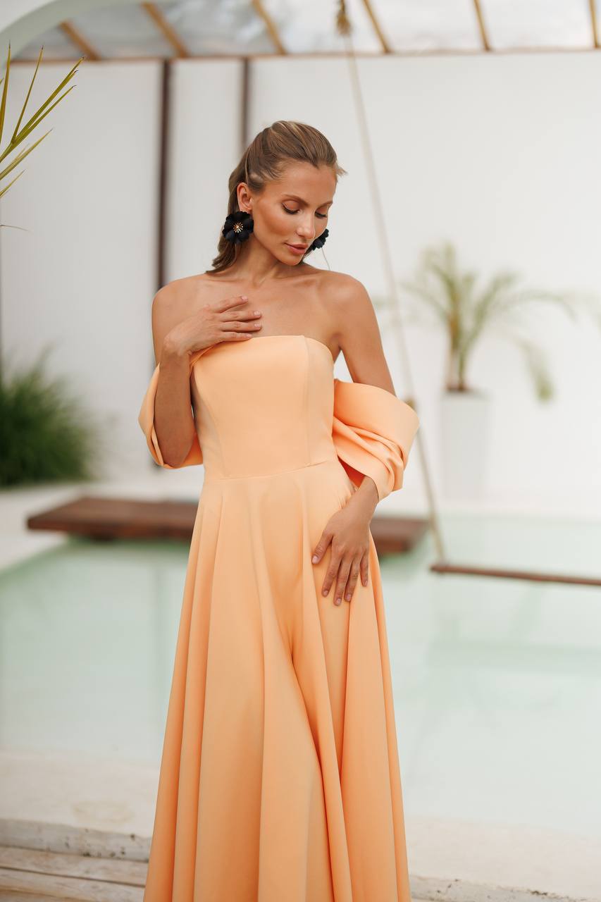Sculpted Off-Shoulder Midi Dress