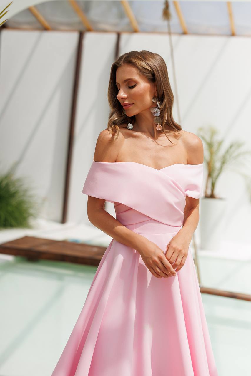 Elara Off-Shoulder Midi Dress