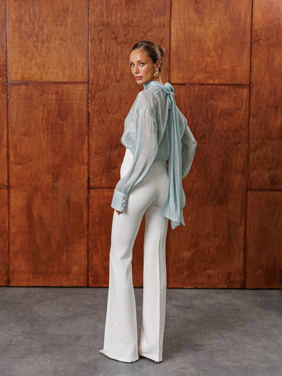 Aurelia Sheer Organza Blouse