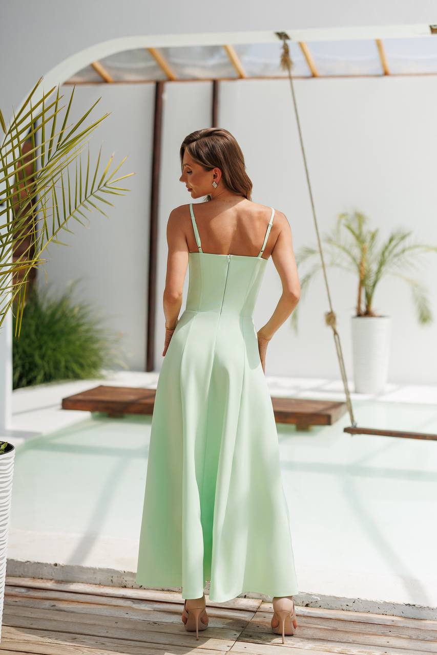 Julia Pleated Bust Midi Dress