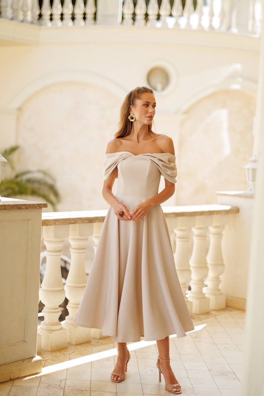 Jane Off-Shoulder Midi Dress