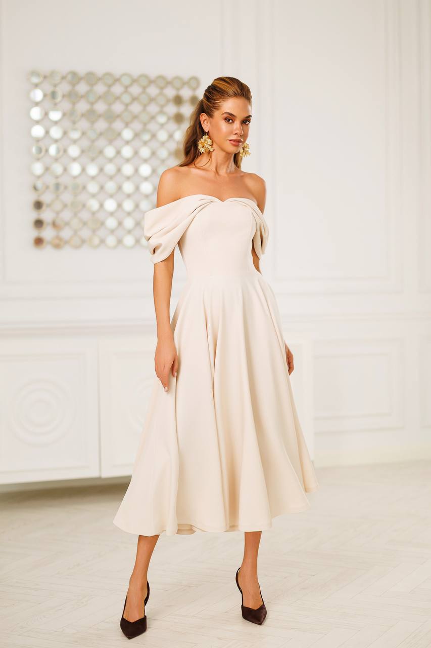 Jane Off-Shoulder Midi Dress