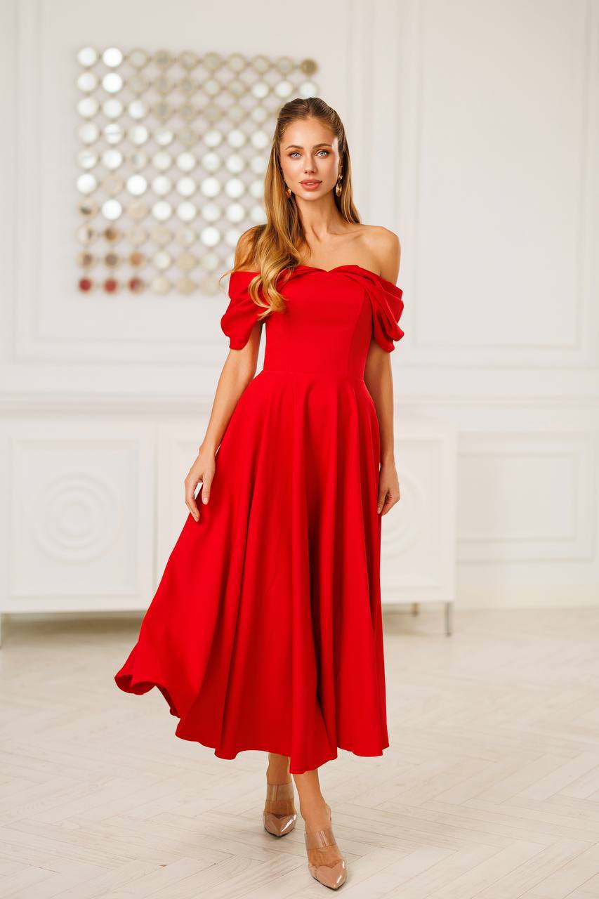 Jane Off-Shoulder Midi Dress