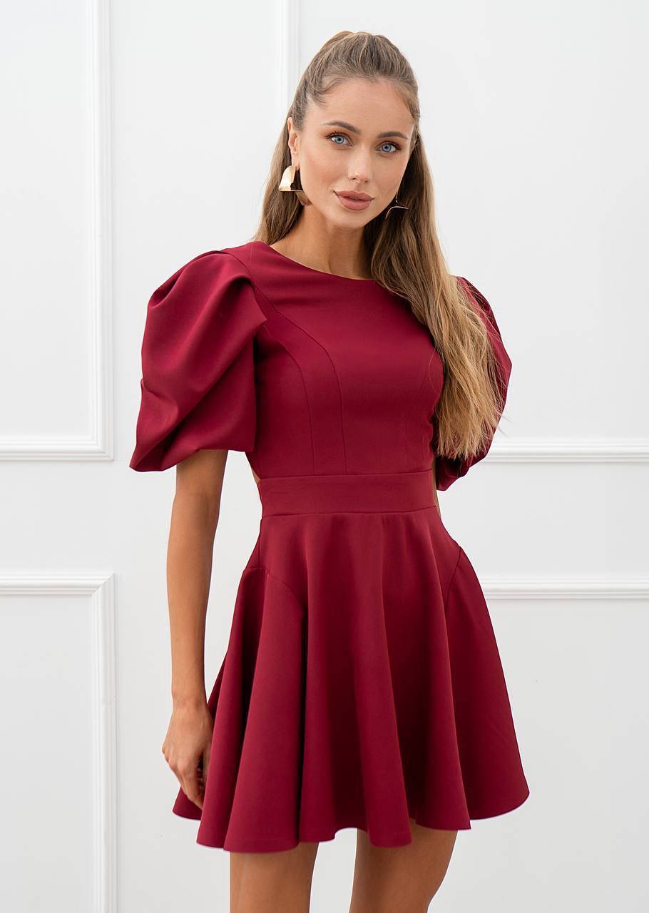 Élodie Puff Sleeve Mini Dress